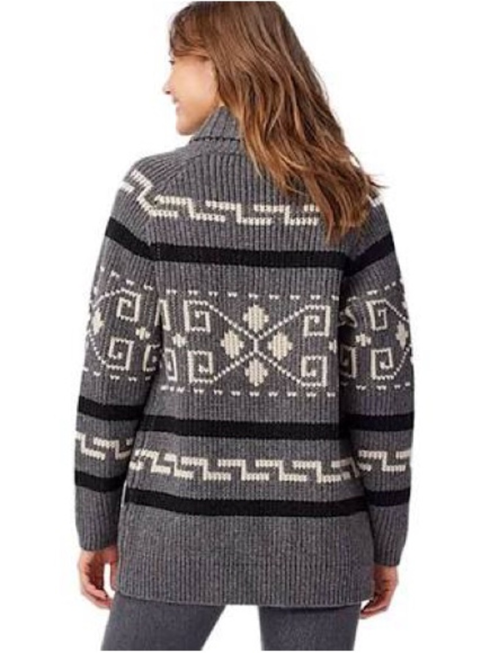 Pendleton westerley wool cardigan women’s grey XS zip front “the dude” sweater - Picture 3 of 8